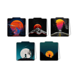woopme Abstract Sun Magnetic Bookmark for Students Kids Book Lovers Readers Gift Magnetic Page Clips Folding 5 PCs