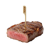 Restaurantware RW Smart 4 Inch Medium Steak Markers 1000 Disposable Meat Marker Sticks - Sturdy Paddle Design Bamboo Steak Tempe