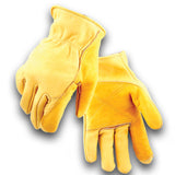 Iron Fencer Leather Work Glove - 207 Large Golden Stag Cowhide Leather Fencing Gloves for Men Heavy Duty Double Palm, Guantes de