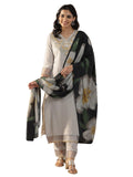 Libas Women'S Cotton Blend Kurta Set (48734_Grey_L)