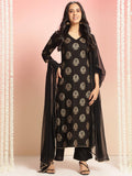 Anni Designer Women'S Rayon Blend Printed Straight Kurta With Pant & Dupatta (Jubal Green_Xxl_Green_Xx-Large),GREEN,2XL,,,