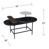 Sei Furniture Arcklid Cocktail Table, Black/Gold