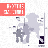 HuggleHounds Knottie Plush Dog Toy - Stuffed Animal Toy, Puppy Toys, Squeaky Dog Toy for Small, Medium & Large Dogs, Durable Plu