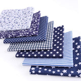 YOLUFER DIY Cotton Fabric Bundle 19.7 x 19.7 Inches, 7PCS Different Pattern, Squares Patchwork Material for Sewing Quilting Scra