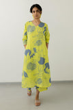 Anni Designer Women'S Rayon Blend Straight Printed Kurta With Palazzo (Anaar-Green-Ks_L_Green_Large),Green,L,Rayon Blend,Regular,