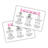Brownie Chocolate Care Instruction Storage Cards | 30 pk 4x6Bakery Customer Sourdough Bread Blondie Baker Business Dessert C