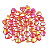 Tupalizy 50PCS Heart Beads 9mm Acrylic Heart Shaped Crystal Beads Charms for Bracelets Jewelry Making Earrings Necklace Art Craf