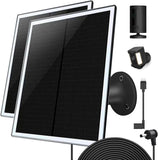 Solar Panel Charger for Ring Camera, Compatible with Ri ng Stick Up Cam Battery, Ring Spotlight Plus/Pro Battery,Waterproof, 5V