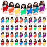 Bememo 50 Pcs Mini Jesus Figures Original Design Jesus Toys Little Figures to Hide and Seek Sunday School Religious Easter Party