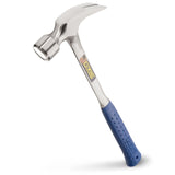 ESTWING Framing Hammer 30 oz Long Handle Straight Rip Claw with Smooth Face & Shock Reduction Grip E330S,Silver