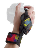 USA Gear Professional Grip Camera Wrist Hand Strap with Geometric Neoprene Design and Metal Plate Compatible with Canon, Fujif