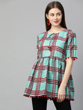 Anni Designer Women'S Cotton Regular Top (Tp-Cot-10181-Green_Xl_Green_X-Large),Green,XL,Cotton,Regular,