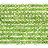 MJDCB 3mm Faceted Natural Olivine Round Loose Beads for Jewelry Making DIY Bracelet Necklace
