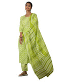 Libas Women'S Pure Cotton Kurta Set (49057_Green
