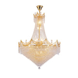 42 In Luxurious Czar K9 Crystal Single Tier Chandelier 22-Led Bulbs Neo Classical Hardwired Ceiling Chandelier Lamp For Living