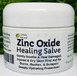Urban ReLeaf Zinc Oxide Salve ! Gently Soothe & Protect Damaged, Injured & Dry Skin! First Aid, Burns, Rashes, Scrapes! Deeply H