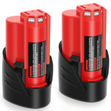 Zecovolmn 2 Pack Battery Replacement for Milwaukee M12 Battery 12v 4.0Ah Compatible with Milwaukee 12V Cordless Power Tools Heat