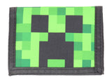 Minecraft Creeper Face Nylon TriFold Wallet MultiColored Licensed
