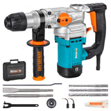 Berserker 1-1/8 SDS-Plus Rotary Hammer Drill with Safety Clutch,9 Amp 3 Functions Corded Rotomartillo for Concrete - Including 3