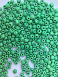Czech Glass Seed Beads Crystal Clear Size:6/0 40 gr / 1.4 oz (Green)