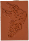 Deep Red Stamps Angel with Harp Rubber Cling Stamp 2 x 3 inches