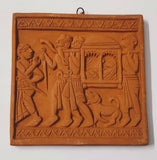 Mukherjee Handicrafts Handcrafted Terracotta Wall Tile Hanging | Ethnic Clay Wall Art For Home & Gifting
