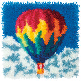 Dimensions Hot Air Balloon Latch Hook Craft Kit for Kids, 12 x 12