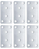 BINCKIN 6 Pack Flat Mending Plate for Wood, 3.1''X1.5'' Metal Mounting Plates with 6 Holes, Stainless Steel Flat Straight Brace