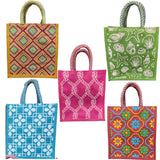 Maru Ecobags Color Jute Bags with Zipper Size 10 x 11 x 4.5 Inch Perfect for Office, Weddings, Baby Showers, Birthdays &
