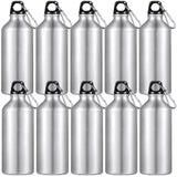 CHENGU 10 Pcs Aluminum Water Bottle 20 oz Reusable Bottles Lightweight Leak Proof Aluminum Sports Travel Bottles with Twist Cap