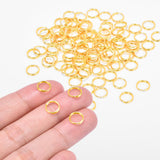 100pcs 8mm Tiny Split Ring for Jewelry Making, Double Loops Round Split Jump Rings Necklaces Bracelets Earrings Metal Mini Key R