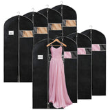 Syeeiex 60 Dress Bags For Gowns, Set Of 8 Garment Bags For Hanging Clothes, Dress Garment Bag, Dustproof And Keep Closet Tidy,