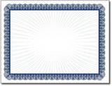 Blue Value Blank Certificates - 100 Sheets - Inkjet/Laser Compatible - Great for Graduations, Acheivements & Awards