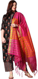 Anni Designer Women'S Pure Cotton Straight Kurta With Palazzo & Dupatta (Kpzd-Cot-10002-Black_Xxl_Black_Xx-Large),Black,2XL,Cotton Blend,Straight,Dupatta, Palazzo