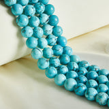 60pcs 6mm Natural Turquoise Beads Gemstone Beads Round Loose Beads for Jewelry Making
