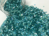 The Design Cart 4 mm Green Blue Lustre Circular Sequins Sitara for Embroidery, Embellishing Handbags, Apparels, Art Craft DIY Ki