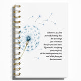 WFSM Inspirational Dandelion Notebook Remember How Far You Have Come, Inspirational Gifts for Women, Motivational Journal, Har
