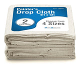 Pack of 2: All Purpose Canvas Drop Cloth Cotton Tarp 4x6 Large Canvas Tarp for Art Supplies, Drop Cloth for Painting Supplies/Pa