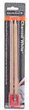 2Pack General Pencil 5582BP Charcoal White Pencils 2/Pkg2B