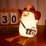 Anywin Duck Night Light for Kids, Cute Benson Ducks Gifts, Squishy Touch Silicone Animal Nursery Bedside Lamp Goose Gifts, Dimme