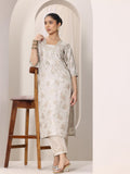 Libas Women'S Silk Blend Kurta Sets (400521_Grey_L)
