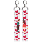 Isee 360 2 Pcs Red Hearts Lanyard Bag Tag With Swivel Lobster For Gift Luggage Bags Backpack Laptop Bags Lovers Combo L X H 5 X