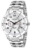 Matrix Analog Day & Date Functioning Silver Dial Stainless Steel Strap Men'S Watch