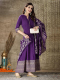 Stylum Women'S Printed Rayon Anarkali Kurta With Dupatta (Blackmufti42_Black, Xl)