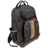 Klein Tools 62800BP Backpack Tool Bag, Tradesman Pro ExtraLarge 40Pocket Electrician Jobsite Backpack with Molded Bottom, Char