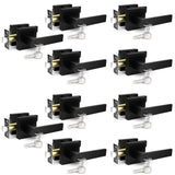 YYTDZSW Door Handles Interior, Door Knobs Interior, Black Door Handle with Reversible Lever, Keyed Alike Door Lock Sets for Bedr