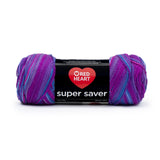 RED HEART Super Saver Yarn, Print-Grape Fizz