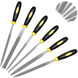 IEGREMAR 6pcs Metal Needle File Set, Mini Hand Metal Needle File Sets, 3rd Generation Hardened Alloy Strength Steel Set, Include