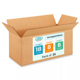 Medium Shipping & Moving Boxes 18L x 8W x 8H (25-Pack) - Extra Strength 200 lb vs Regular - Corrugated Strong Medium Moving Boxe