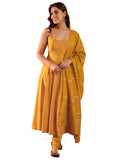 Libas Women'S Rayon Bandhani Kurta Set (36896 Mustard